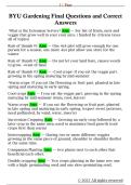 BYU Gardening Final Questions and Correct  Answers