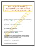 ENA EMERGENCY NURSING ORIENTATION 3&period;0 EXAM 2025&sol;2026 QUESTIONS AND ANSWERS 100&percnt; PASS
