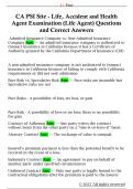 CA PSI Site - Life&comma; Accident and Health  Agent Examination &lpar;Life Agent&rpar; Questions  and Correct Answers
