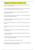 Virginia Contractor Practice Test exam questions and 100% correct answers 2025