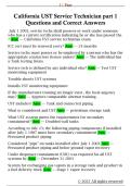 California UST Service Technician part 1  Questions and Correct Answers