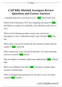 CAP Billy Mitchell Aerospace Review  Questions and Correct Answers