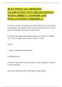 JEAN INMAN ALL DOMAINS EXAMINATION TEST 2026 QUESTIONS WITH CORRECT ANSWERS AND EXPLANATIONS VERIFIED A&plus;