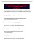 SERVSAFE MANAGER EXAM 2025 QUESTIONS AND VERIFIED ANSWERS&period;pdf