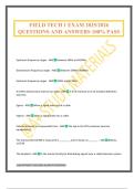 FIELD TECH 1 EXAM 2025&sol;2026 QUESTIONS AND ANSWERS 100&percnt; PASS