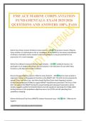 FMF ACE MARINE CORPS AVIATION FUNDAMENTALS&period; EXAM 2025&sol;2026 QUESTIONS AND ANSWERS 100&percnt; PASS