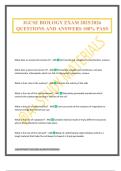 IGCSE BIOLOGY EXAM 2025/2026 QUESTIONS AND ANSWERS 100% PASS