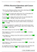 CFESA Electrical Questions and Correct  Answers 