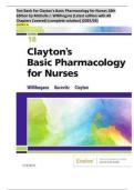 Test Bank for Clayton&rsquo;s Basic Pharmacology for Nurses 18th Edition by Michelle J&period; Willihnganz & Samuel L&period; Gurevitz &vert; Questions and Answers &lpar;Graded A&plus;&rpar;