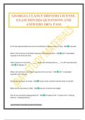 GEORGIA CLASS F DRIVERS LICENSE&period; EXAM 2025&sol;2026 QUESTIONS AND ANSWERS 100&percnt; PASS