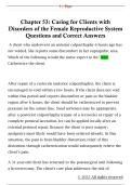 Chapter 53&colon; Caring for Clients with  Disorders of the Female Reproductive System  Questions and Correct Answers 