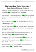 Charleston Tour Guide Exam &lpar;part 2&rpar;  Questions and Correct Answers
