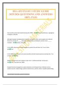 HSA 452 EXAM 1 STUDY GUIDE 2025&sol;2026 QUESTIONS AND ANSWERS 100&percnt; PASS