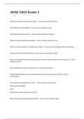 ANSI 1023 Exam 1 Questions With 100&percnt; Correct Answers Already Graded A&plus;&period;