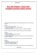 Bus 200 Chapter 1 Exam with complete solutions latest version&period;