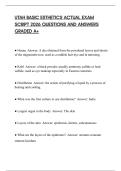 UTAH BASIC ESTHETICS ACTUAL EXAM SCRIPT 2026 QUESTIONS AND ANSWERS GRADED A&plus;