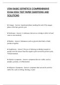 UTAH BASIC ESTHETICS COMPREHENSIVE EXAM 2026 TEST PAPER QUESTIONS AND SOLUTIONS