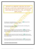 INTUIT ACADEMY&colon; FILING STATUS AND QUALIFYING DEPENDENTS EXAM 2025&sol;2026 QUESTIONS AND ANSWERS 100&percnt; PASS