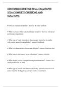 UTAH BASIC ESTHETICS FINAL EXAM PAPER 2026 COMPLETE QUESTIONS AND SOLUTIONS