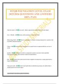 ISTQB FOUNDATION LEVEL EXAM 2025&sol;2026 QUESTIONS AND ANSWERS 100&percnt; PASS