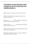 UTAH BURGLAR ALARM QUALIFYING AGENT EXAMINATION TEST 2026 QUESTIONS WITH ANSWERS GRADED A&plus;