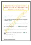LEADING MARINES&colon; DEVELOPING LEADERS EXAM 2025&sol;2026 QUESTIONS AND ANSWERS 100&percnt; PASS