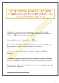 DEVELOPING LEADERS - LEADING MARINES EXAM 2025&sol;2026 QUESTIONS AND ANSWERS 100&percnt; PASS