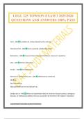 LEGL 225 TOWSON EXAM 2 2025&sol;2026 QUESTIONS AND ANSWERS 100&percnt; PASS