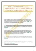 LGLA 2333 ADVANCE LEGAL DOCUMENTS &ndash; FINAL EXAM 2025&sol;2026 QUESTIONS AND ANSWERS 100&percnt; PASS