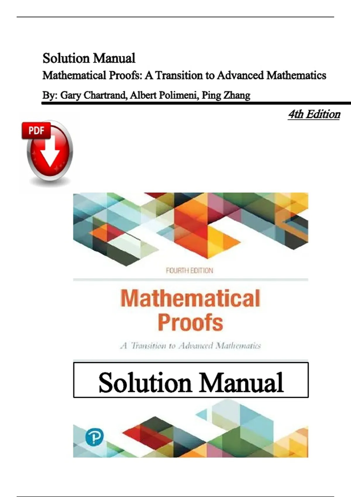 Solutions Manual – Mathematical Proofs: A Transition to Advanced ...