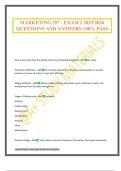 MARKETING 357 - EXAM 2 2025&sol;2026 QUESTIONS AND ANSWERS 100&percnt; PASS