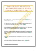 MASSACHUSETTS JOURNEYMAN PIPEFITTER EXAM SET II 2025&sol;2026 QUESTIONS AND ANSWERS 100&percnt; PASS