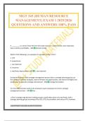 MGT 345 &lpar;HUMAN RESOURCE MANAGEMENT&rpar; EXAM 1 2025&sol;2026 QUESTIONS AND ANSWERS 100&percnt; PASS