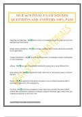 MGT 6670 FINAL EXAM 2025&sol;2026 QUESTIONS AND ANSWERS 100&percnt; PASS
