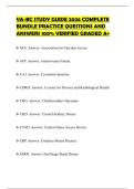 VA-BC STUDY GUIDE 2026 COMPLETE BUNDLE PRACTICE QUESTIONS AND ANSWERS 100&percnt; VERIFIED GRADED A&plus;