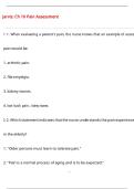 Jarvis&colon; Ch 10 Pain Assessment Questions and Answers &lpar;100 &percnt;Score&rpar; Latest  Updated 2026