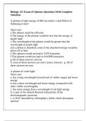 Biology 121 Exam &num;3 Quizzes Questions With Complete Solutions