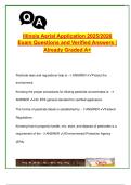 Illinois Aerial Application Exam &ndash; 2025&sol;2026 &vert; 150&plus; Solved Q&A &vert; Drift Control&comma; FAA Rules&comma; Labeling&comma; Agri Tin&comma; Spray Patterns