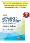 Advanced Assessment &ndash; Interpreting Findings and Formulating Differential Diagnoses &lpar;5th Edition&comma; Goolsby & Grubbs&comma; 2023&rpar; &ndash; Complete Test Bank with Correct Answers