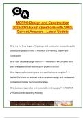 Design & Construction Exam Questions &lpar;185&rpar; &ndash; MCPPO Certification &vert; Contract Law&comma; Public Works&comma; Bid Compliance &vert; Massachusetts