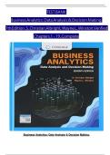 TEST BANK For Business Analytics&colon; Data Analysis & Decision Making&comma; 7th Edition by S&period; Christian Albright&comma; Wayne L&period; Winston&comma; Verified Chapters 1 - 19&comma; Complete Newest Version