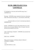 ECOL 1000 EXAM 2 UGA CONNELLY QUESTIONS AND ANSWERS 2025