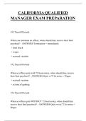 CALIFORNIA QUALIFIED MANAGER EXAM PREPARATION QUESTIONS AND ANSWERS 2025