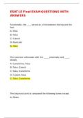 ESAT LE Final EXAM QUESTIONS WITH ANSWERS