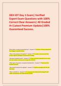  DEX IOT Day 1 Exam&vert; Verified Expert Exam Questions with 100&percnt; Correct Clear Answers&vert; All Graded A&plus;&vert;Latest Premium Update&vert;100&percnt; Guaranteed Success&period;