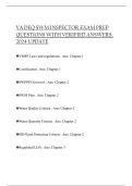 VA DEQ SWM INSPECTOR EXAM PREP QUESTIONS WITH VERIFIED ANSWERS&comma; 2024 UPDATE
