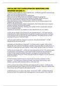 CINTAS SSR TEST PAPER UPDATED QUESTIONS AND ANSWERS GRADED A&plus;