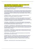 CLEP WESTERN CIVILIZATION 1 PRACTICE EXAM TEST QUESTIONS AND ANSWERS GRADED A&plus;