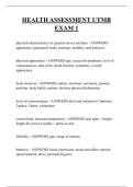 HEALTH ASSESSMENT UTMB EXAM 1 QUESTIONS AND ANSWERS 2025