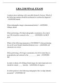 LRA 218 FINAL EXAM QUESTIONS AND ANSWERS 2025